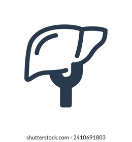 Hepatic Liver Vector Icon Illustration Anatomy