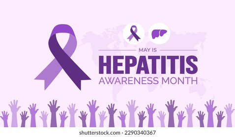 Hepatitis Awareness Month background or banner design template celebrated in may