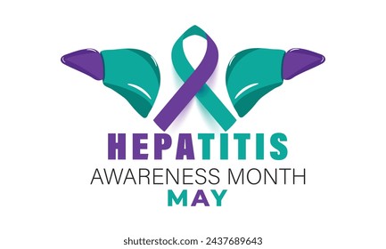 Hepatitis-Bewusstsein Monat. Hintergrund, Banner, Karte, Poster, Vorlage. Vektorgrafik.