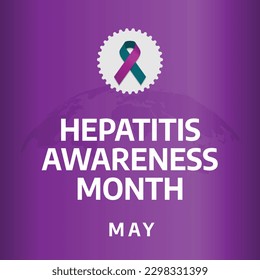 Hepatitis-Bewusstsein Monat Design-Vorlage für Feiern. Bandvektordesign für Sensibilisierungsveranstaltungen. Bandvektor. Hepatitis-Band. Flachband.