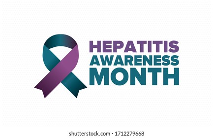 Hepatitis Awareness Month in May. Annual campaign in United States. Viral infection, liver problem. Hepatitis testing day. Control and protection. Prevention campaign. Medical healthcare vector design