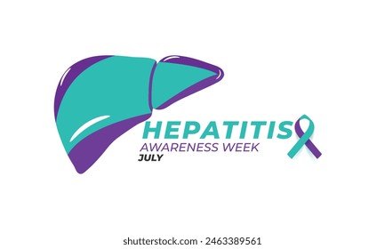 Hepatitis-Woche. Hintergrund, Banner, Karte, Poster, Vorlage. Vektorillustration.