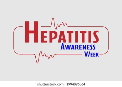 Hepatitis Awareness Week. Holiday concept. Template for background, banner, card, poster, t-shirt with text inscription, vector eps 10
