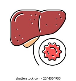 hepatitis B color icon vector. hepatitis B sign. isolated symbol illustration