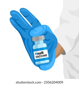Hepatitis B vaccine vector illustration