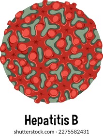 Hepatitis-B-Virus mit Textgrafik