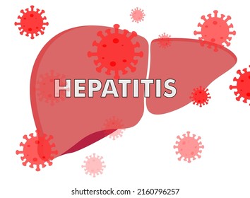 Ilustraciones vectoriales del virus de la hepatitis