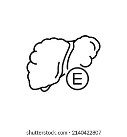 Icono de la línea de color de la hepatitis. Enfermedades humanas. Pictograma para página web, aplicación móvil, promoción.