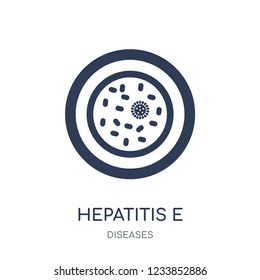 Hepatitis E icon. Hepatitis E filled symbol design from Diseases collection. Simple element vector illustration on white background