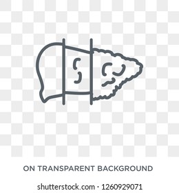 Hepatitis icon. Trendy flat vector Hepatitis icon on transparent background from Diseases   collection. High quality filled Hepatitis symbol use for web and mobile