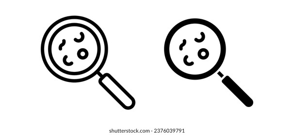 Hepatitis icon vector set. Virus detection symbol