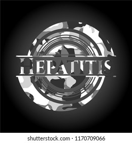 Hepatitis on grey camouflage pattern