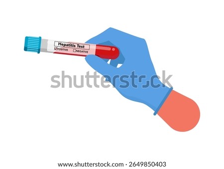 Hepatitis test in the laboratory. Vector illustration stock Illustration