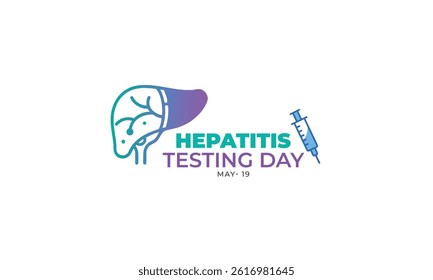 Hepatitis Testing Day. background, banner, card, poster, template. Vector illustration.