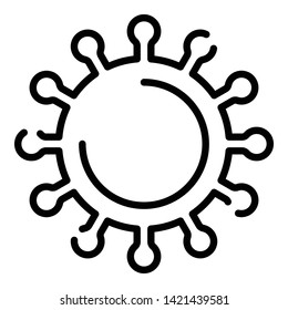 Hepatitis virus icon. Outline hepatitis virus vector icon for web design isolated on white background