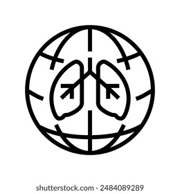 hepatitis world day line icon vector. hepatitis world day sign. isolated contour symbol black illustration