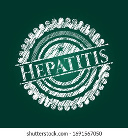 Hepatitis written with chalkboard texture. Vector Illustration. Detailed. 