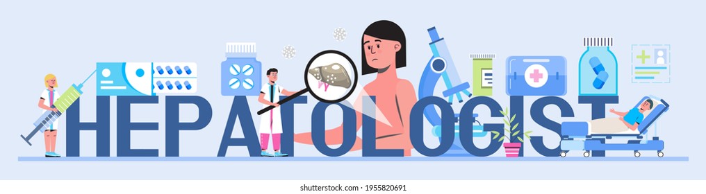 Hepatologist Vector Medical Website Landing Page Stock Vector (Royalty ...