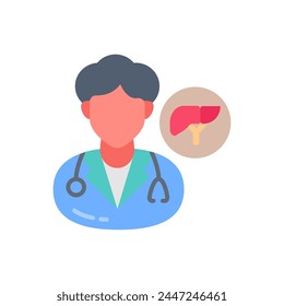 Icono de los hepatólogos en Vector. Logotipo

