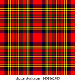 Hepburn Tartan. Seamless pattern for fabric, kilts, skirts, plaids