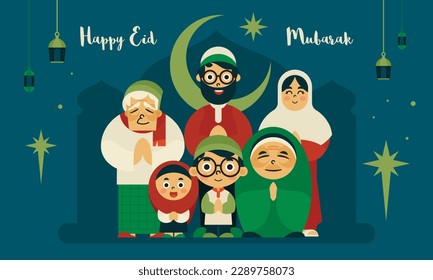 Heppy Eid Mubarak with Your Family