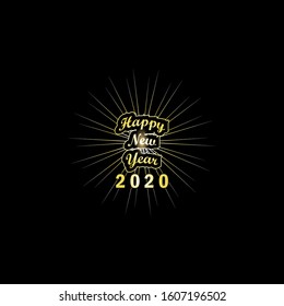 Heppy New Year 2020 vector