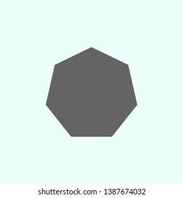 heptagon icon. Elements of geometric figures illustration icon. Signs and symbols can be used for web, logo, mobile app, UI, UX