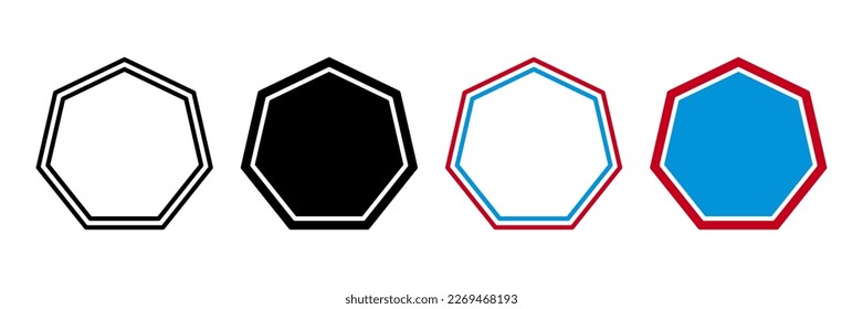 Heptagon icon. sign for mobile concept and web design. vector illustration