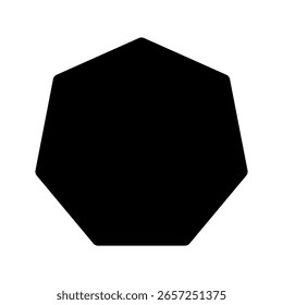 Heptagon Icon Vector Symbol Design Illustration