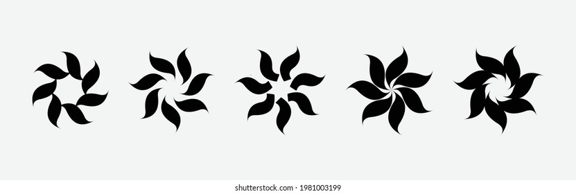 Heptagonal Shape Flower - Heptagon, Seven, elements - vector EPS 10