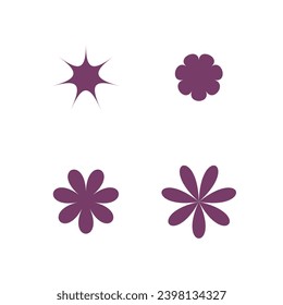 Heptagons with various unique shapes ready to be used