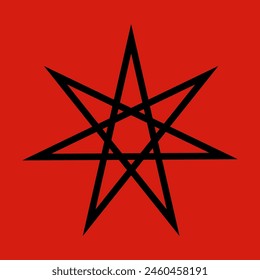 Heptagram, Satanic Symbols, Medieval Occultism, Magic Stamps, Sigils, Mystical Knots, Devil's Cross. Sigil Lucifer Baphomet vector svg