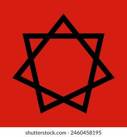 Heptagram, Satanic Symbols, Medieval Occultism, Magic Stamps, Sigils, Mystical Knots, Devil's Cross. Sigil Lucifer Baphomet vector