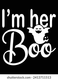 I'm her boo - EPS file for cutting machine. You can edit and print this vector art with EPS editor.