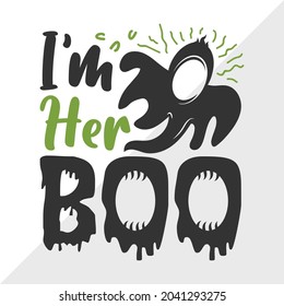 I'm Her Boo Printable Vector Illustration