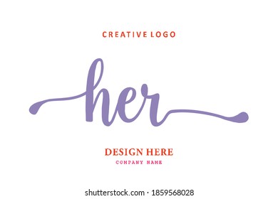 HER lettering logo is simple, easy to understand and authoritative