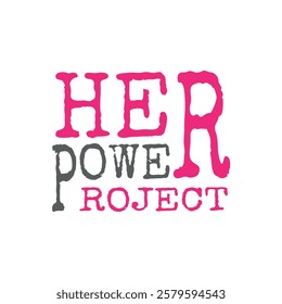 her power word logo for company, her power icon graphic design template eps logo.