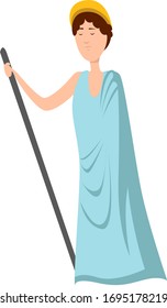Hera Goddess, illustration, vector on white background