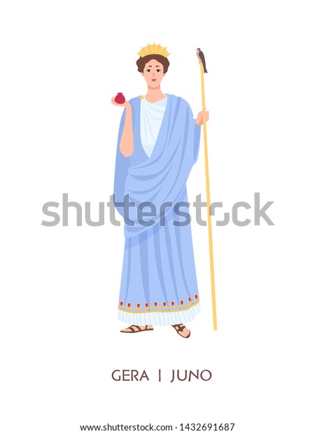 Hera Juno Goddess Women Marriage Family Stock Vector (Royalty Free ...