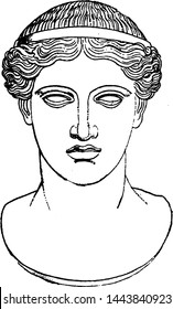 Hera vintage engraved illustration drawing