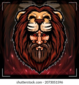 Heracles head mascot. esport logo design