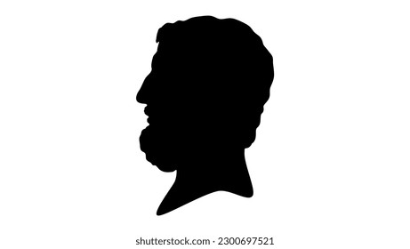 Heraclitus silhouette, high quality vector