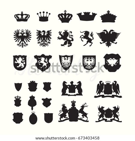 Heradlry Coat of Arms Nobel Elements Set