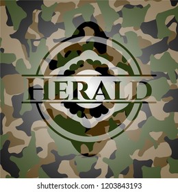 Herald on camo texture