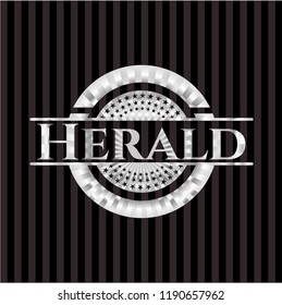 Herald silver shiny emblem