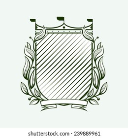 Heraldic antique luxury shield