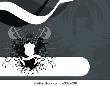 heraldic background in vector format very easy to edit