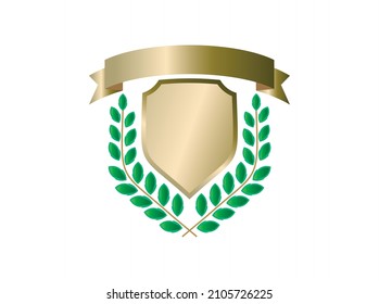 heraldic badge logo template. editable vector