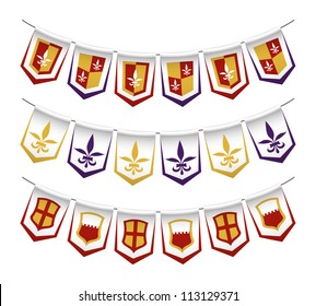 Heraldic bunting flags