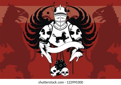 heraldic coat of arms background in vector format